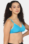 Naidu Hall Single Layered Non Wired Medium Coverage T-Shirt Bra - Blue Atoll — thumbnail 2